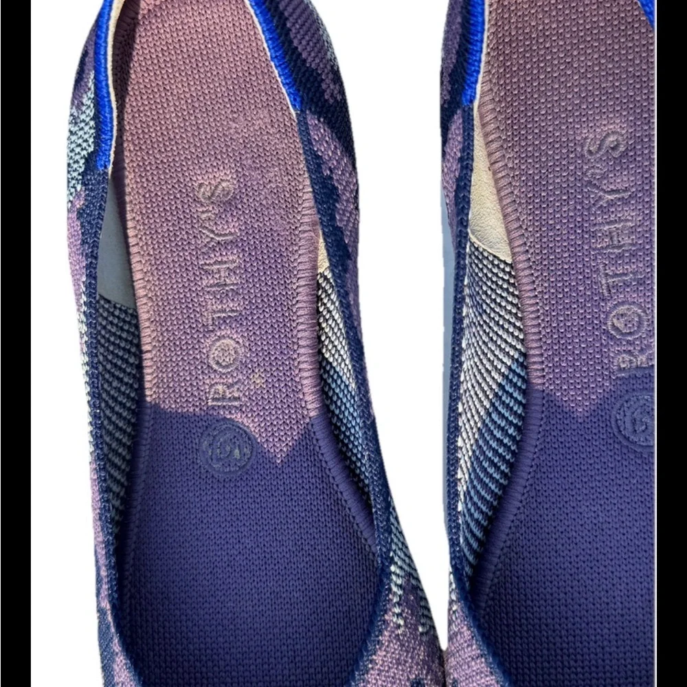 Rothy Retired Violet Botanicamo Flats, Women’s 8.5 Camo Botanical Print, Slip‑On - Picture 4 of 6